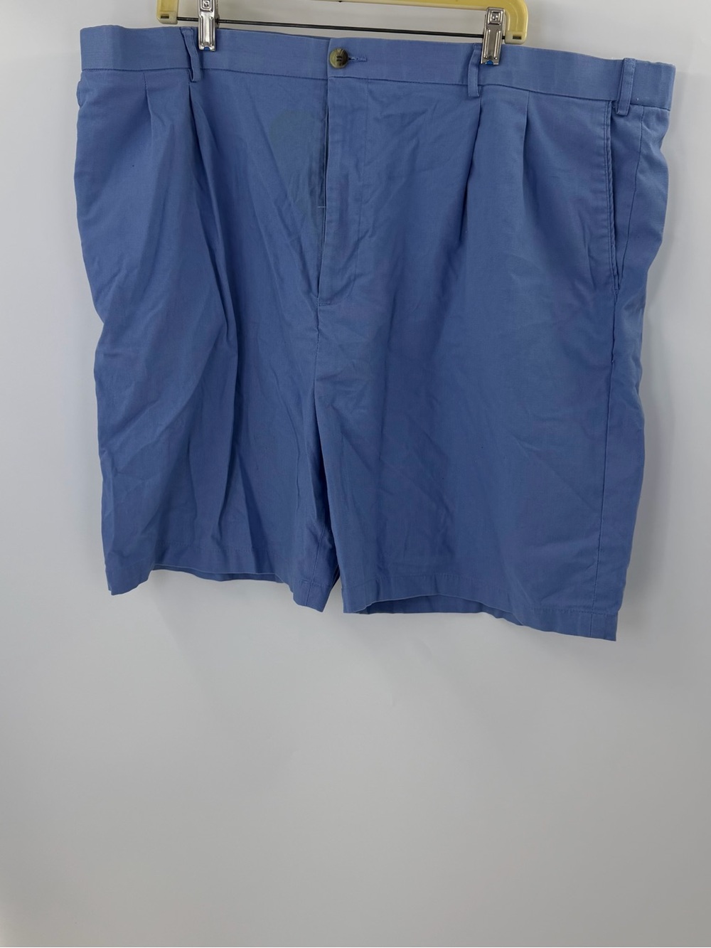 Haband Fit-Forever Men’s Blue Casual Golf Shorts Size 46 Pleated Poly Cotton